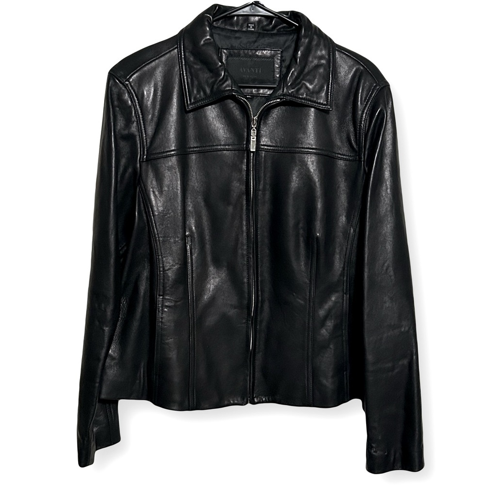 Avanti / Vintage Black Leather Jacket size XL